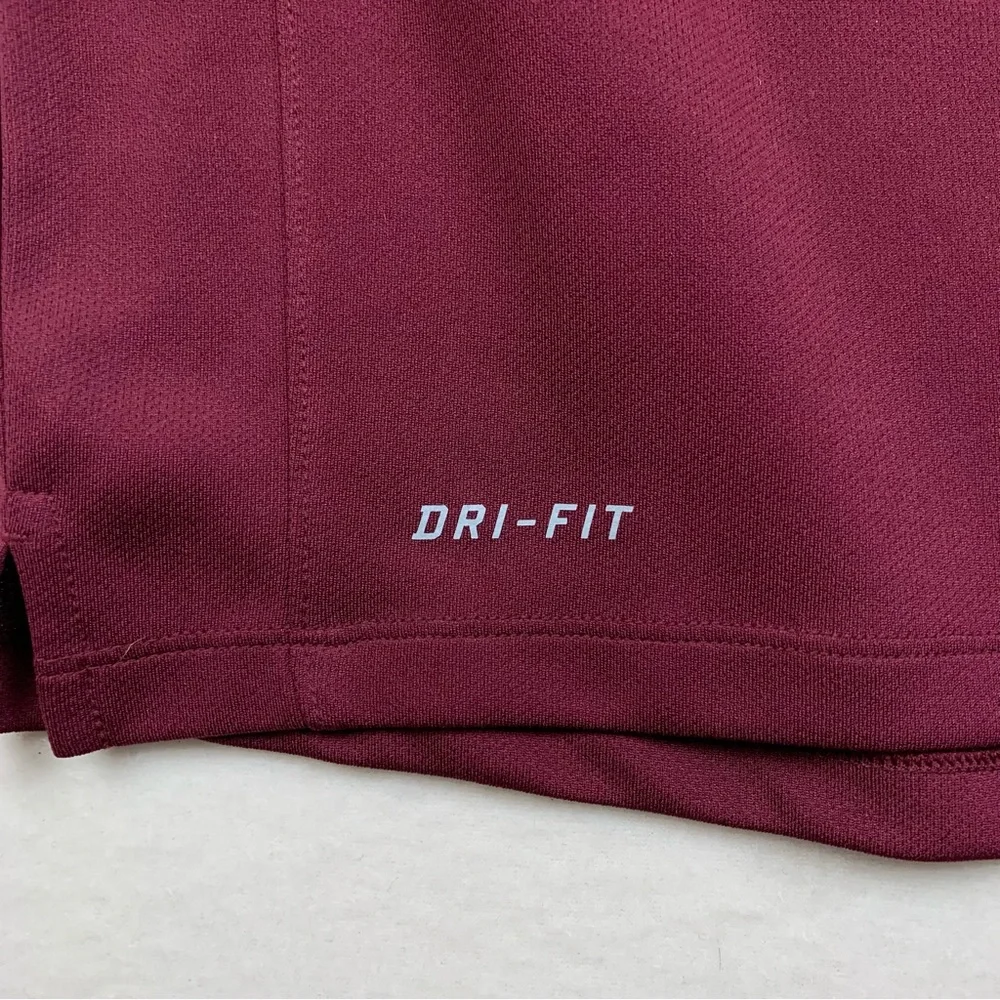 Nike Dri-Fit Polo‎ Men Medium Maroon Football Athletic Academia Millbury Woolies